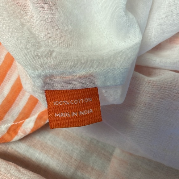 Oliphant Coral and White Ruffled Tiered Sundress - Picture 6 of 7